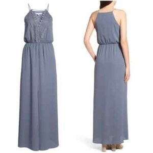 Wayf Posie Maxi Dress Size S, Gray